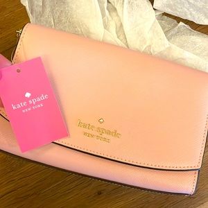 Soft baby pink Kate Spade crossbody, new with tags